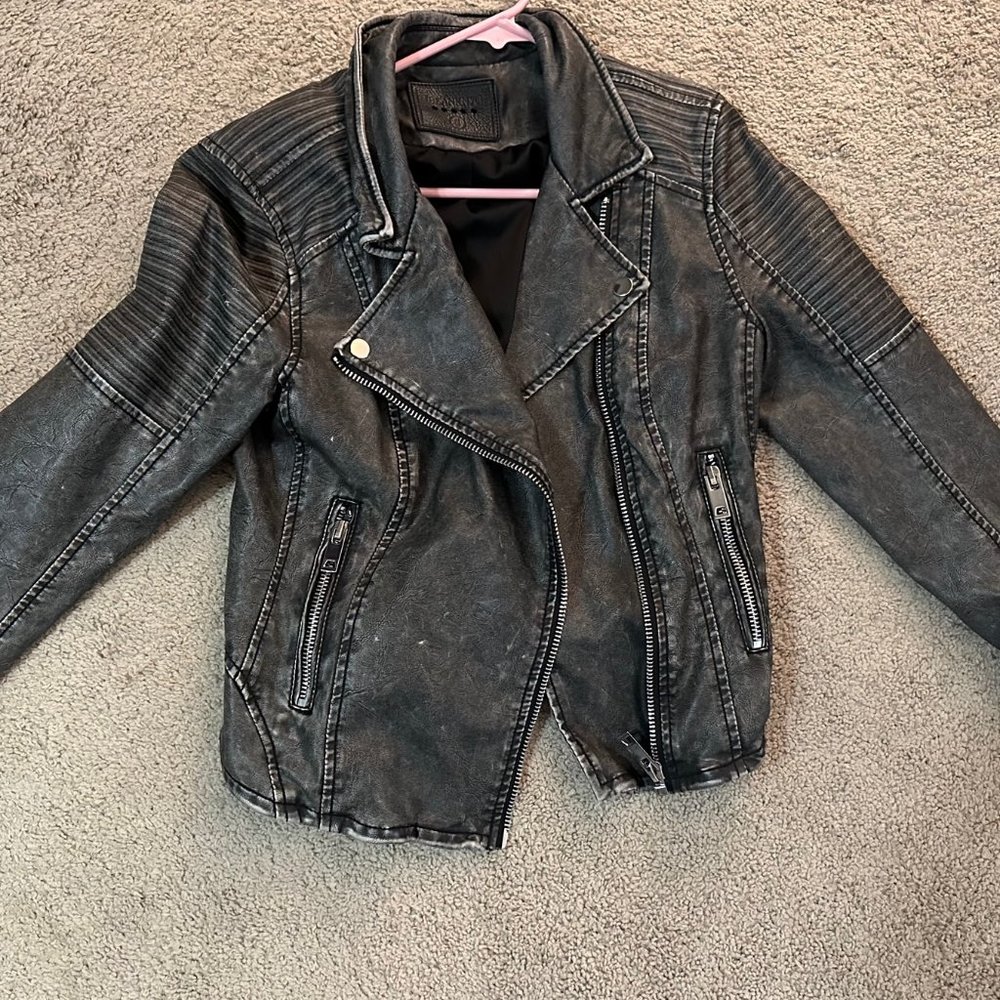 BLANK NYC Leather Moto Jacket